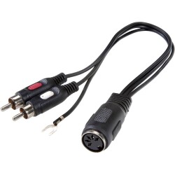 Din 5 pins (F) - 2x RCA (M) + Ground 1967458