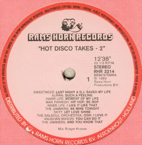 Hot Disco Takes - 2 RHR 3214