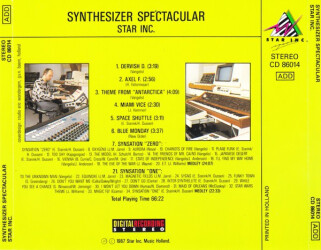 Synthesizer Spectacular CD 86014 2